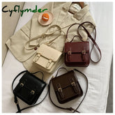 Cyflymder Elegant Female Solid Color Tote Bag New High Quality Pu Leather Women’s Designer